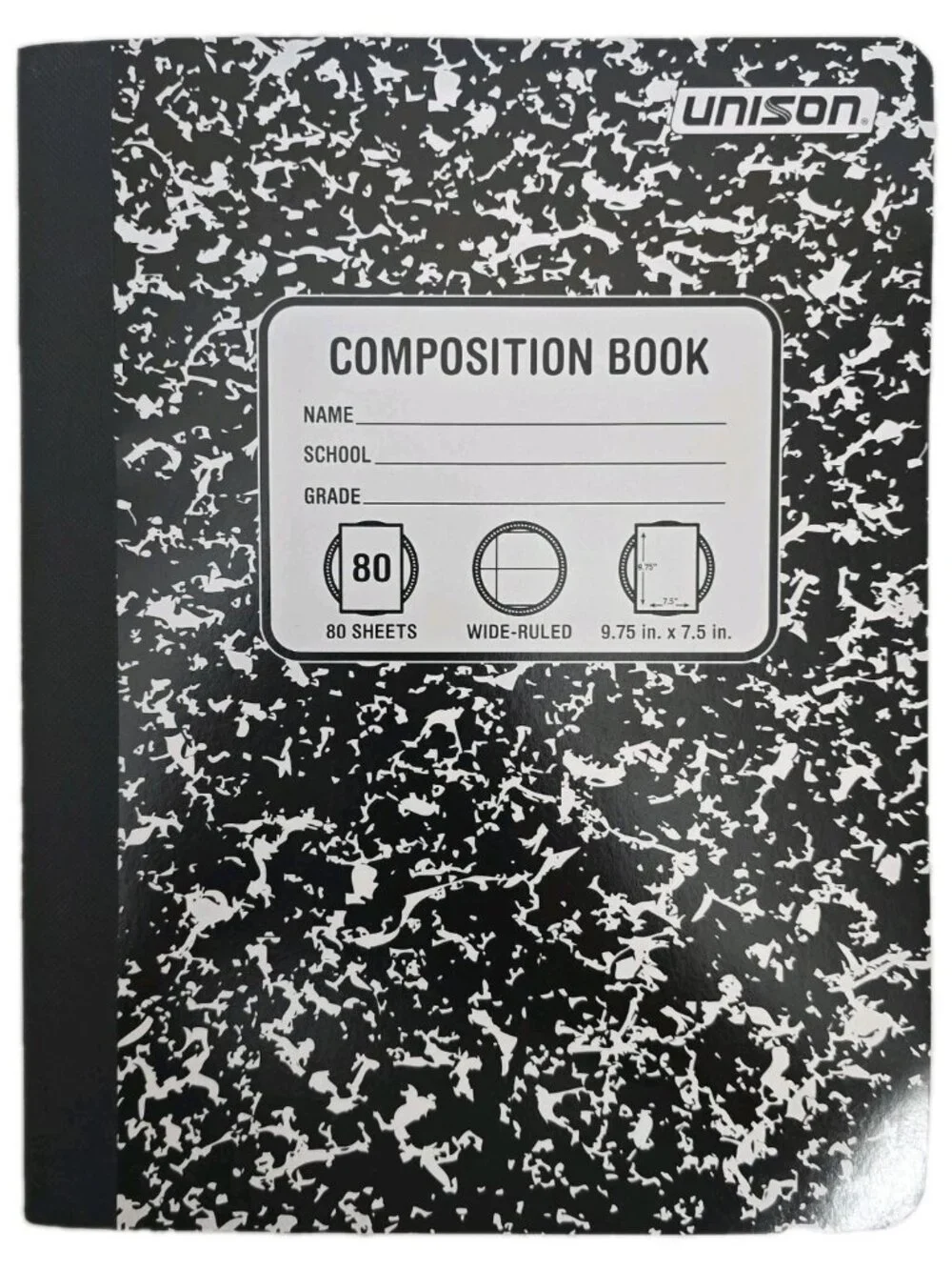 Lot Of 5 New Unison Composition/Notebooks 80 Sheets Wide/College Ruled 5 COLORS